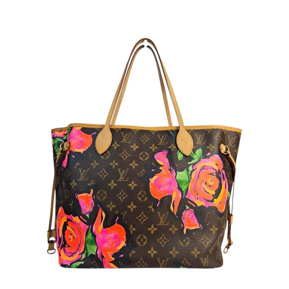 LOUIS VUITTON Stephen Sprouse Roses Monogram Neverfull MM Bag Shoulder Tote EUC - Picture 15 of 15